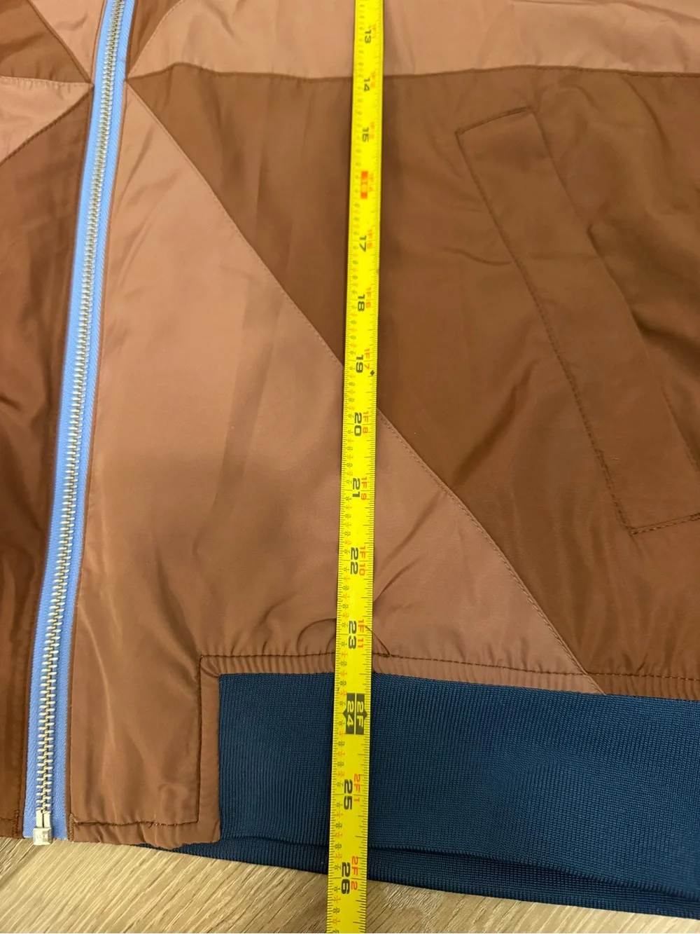 Scotch and Soda Men's Jacke Colorblock Bomber Reversible Jacket in Blue/  Brown